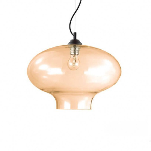 Подвесной светильник Ideal Lux Bistro SP1 Round Ambra 163772 Подвесной светильник Ideal Lux Bistro SP1 Round Ambra 163772