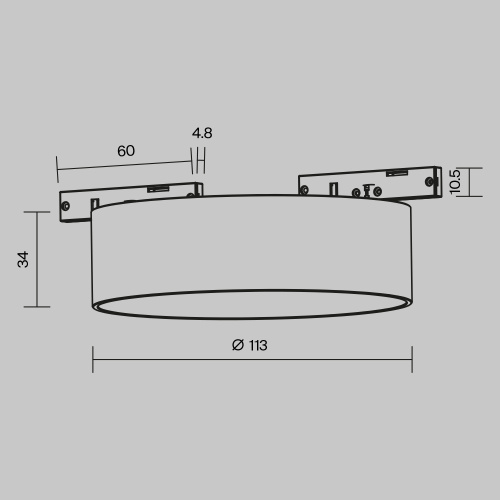 Трековый светильник Technical TR189-1-12W4K-B Трековый светильник Technical TR189-1-12W4K-B