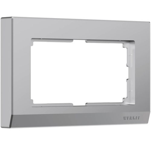 Рамка Werkel Stark для двойной розетки серебряный WL04-Frame-01-DBL 4690389117206 Рамка Werkel Stark для двойной розетки серебряный WL04-Frame-01-DBL 4690389117206