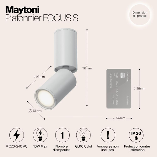Спот Maytoni Focus S C051CL-01W