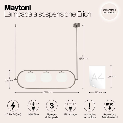 Подвесной светильник Maytoni MOD221PL-03N Подвесной светильник Maytoni MOD221PL-03N