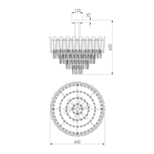 Потолочная люстра Bogates Coda 328/9 Strotskis Потолочная люстра Bogates Coda 328/9 Strotskis