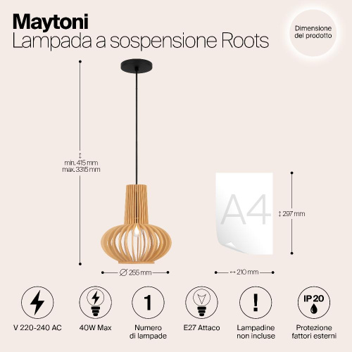 Подвесной светильник Maytoni MOD193PL-01W Подвесной светильник Maytoni MOD193PL-01W