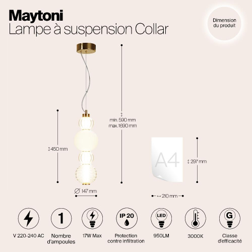 Подвесной светильник Maytoni P069PL-L17G3K Подвесной светильник Maytoni P069PL-L17G3K