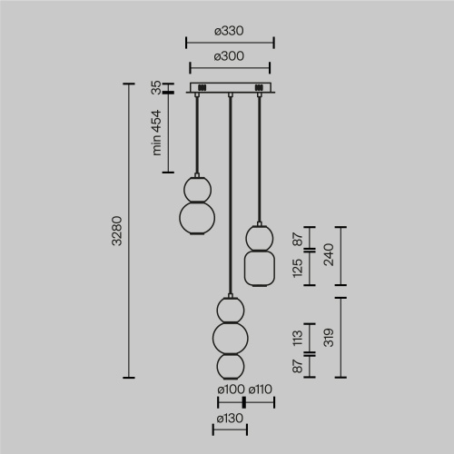 Подвесной светильник Maytoni MOD273PL-L33G3K Подвесной светильник Maytoni MOD273PL-L33G3K