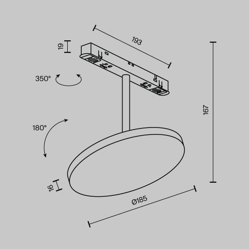 Трековый светильник Technical TR131-2-15W3K-B Трековый светильник Technical TR131-2-15W3K-B