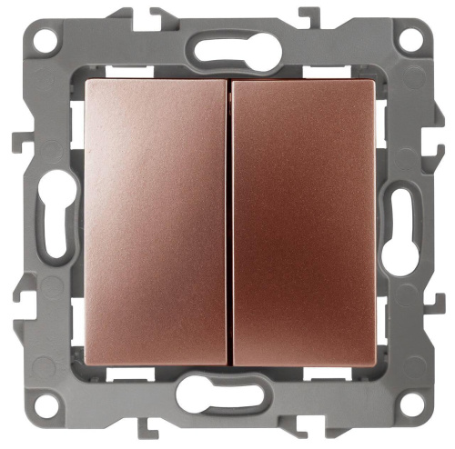 Выключатель двухклавишный ЭРА 12 10AX 250V 12-1104-14 Б0019289 Выключатель двухклавишный ЭРА 12 10AX 250V 12-1104-14 Б0019289