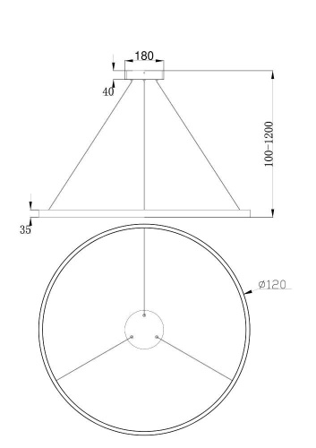 Подвесной светодиодный светильник Maytoni Rim MOD058PL-L65BS4K Подвесной светодиодный светильник Maytoni Rim MOD058PL-L65BS4K