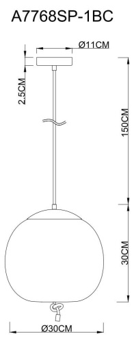 Подвесной светодиодный светильник Arte Lamp Cody A7768SP-1BC Подвесной светодиодный светильник Arte Lamp Cody A7768SP-1BC