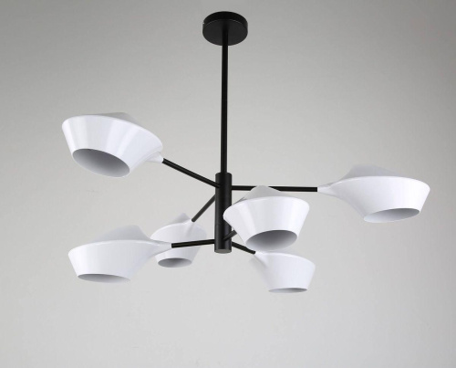 Подвесная люстра Lumina Deco Romina LDP 6037-6 WT+BK Подвесная люстра Lumina Deco Romina LDP 6037-6 WT+BK