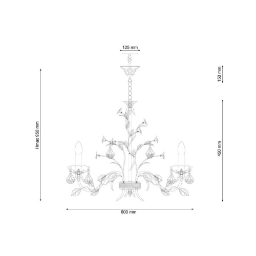 Подвесная люстра Lucia Tucci Fiori Di Rose 1770.6 Подвесная люстра Lucia Tucci Fiori Di Rose 1770.6