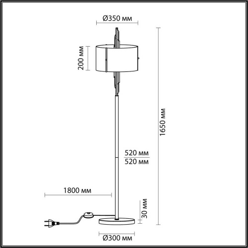 Торшер Odeon Light Exclusive Margaret 5415/3F Торшер Odeon Light Exclusive Margaret 5415/3F