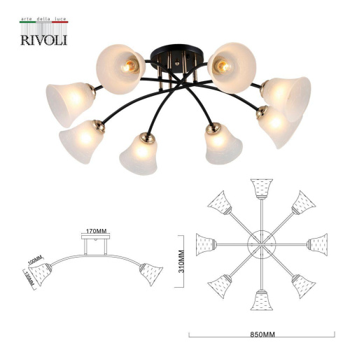 Потолочная люстра Rivoli Brenda 9099-308 Б0053399 Потолочная люстра Rivoli Brenda 9099-308 Б0053399