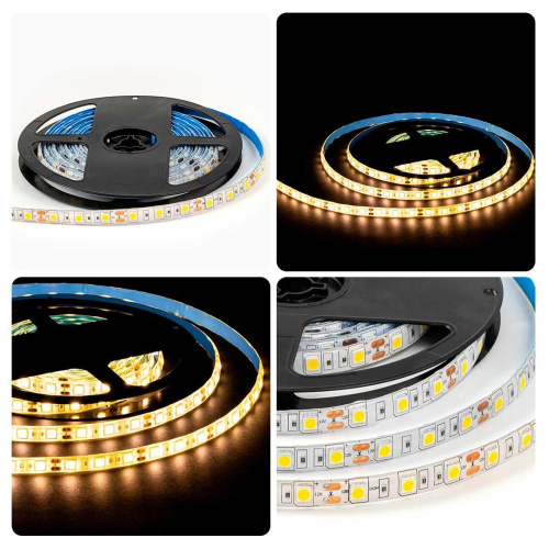 Светодиодная лента OGM 14,4W/m 60LED/m 5050SMD теплый белый 5M LSE-273 Светодиодная лента OGM 14,4W/m 60LED/m 5050SMD теплый белый 5M LSE-273