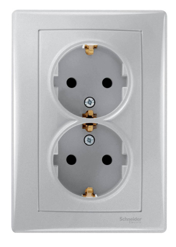 Розетка двойная Schneider Electric Sedna с/з без шторок 16A 250V SDN3000660 Розетка двойная Schneider Electric Sedna с/з без шторок 16A 250V SDN3000660