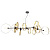 Подвесная люстра Crystal Lux Armonica SP8 Black/Brass V1