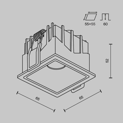 Встраиваемый светильник Technical DL043-01-10W4K-SQ-B-1 Встраиваемый светильник Technical DL043-01-10W4K-SQ-B-1