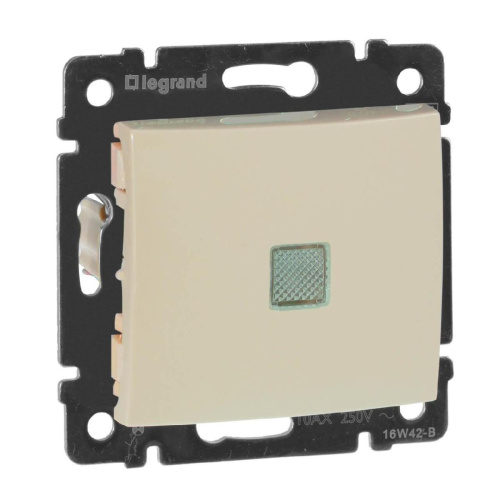 Переключатель одноклавишный промежуточный Legrand Valena 10A 250V с подсветкой слоновая кость 774348 Переключатель одноклавишный промежуточный Legrand Valena 10A 250V с подсветкой слоновая кость 774348