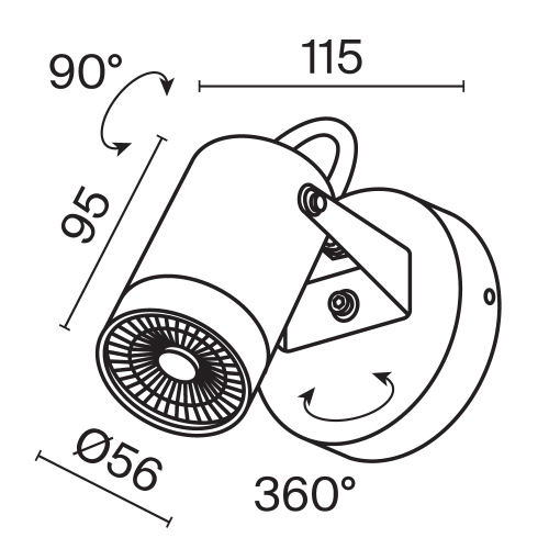 Настенный светильник (бра) Outdoor O025WL-01B Настенный светильник (бра) Outdoor O025WL-01B