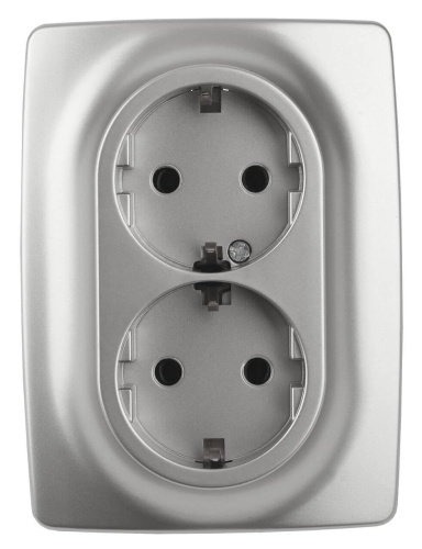 Розетка ЭРА 12 2x2P E Schuko со шторками 16A 250V 12-2108-03 Б0036444 Розетка ЭРА 12 2x2P E Schuko со шторками 16A 250V 12-2108-03 Б0036444