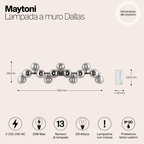 Бра Maytoni Dallas MOD547WL-13CH Бра Maytoni Dallas MOD547WL-13CH