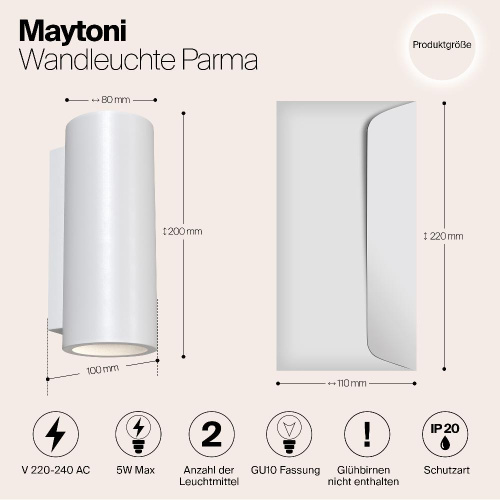 Бра Maytoni Parma C191-WL-02-W Бра Maytoni Parma C191-WL-02-W