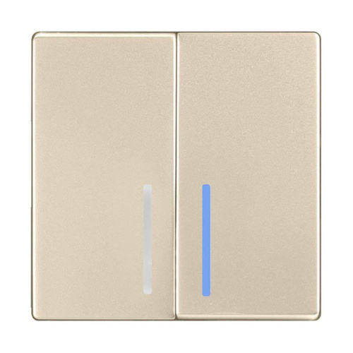Выключатель Werkel двухклавишный с подсветкой шампань WL11-SW-2G-LED 4690389124662 Выключатель Werkel двухклавишный с подсветкой шампань WL11-SW-2G-LED 4690389124662
