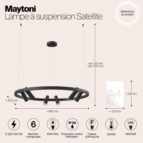 Подвесной светильник Maytoni MOD102PL-L42B Подвесной светильник Maytoni MOD102PL-L42B