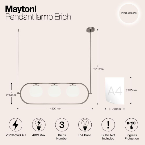 Подвесной светильник Maytoni MOD221PL-03N Подвесной светильник Maytoni MOD221PL-03N
