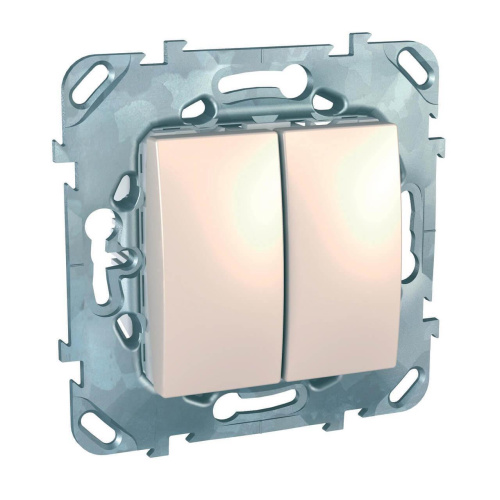 Переключатель двухклавишный Schneider Electric Unica 10AX 250V MGU5.213.25ZD Переключатель двухклавишный Schneider Electric Unica 10AX 250V MGU5.213.25ZD