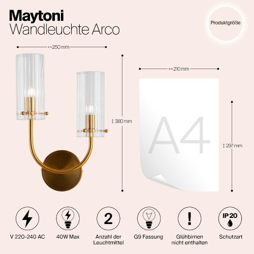 Бра Maytoni Arco MOD223WL-02BS Бра Maytoni Arco MOD223WL-02BS