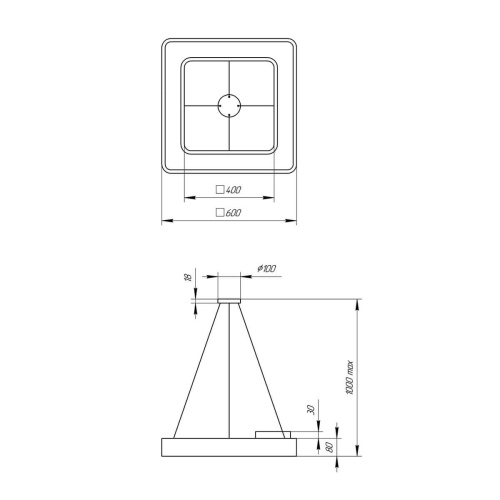 Подвесной светодиодный cветильник Geometria ЭРА Quadro SPO-161-B-40K-060 60Вт 4000К черный Б0050583 Подвесной светодиодный cветильник Geometria ЭРА Quadro SPO-161-B-40K-060 60Вт 4000К черный Б0050583