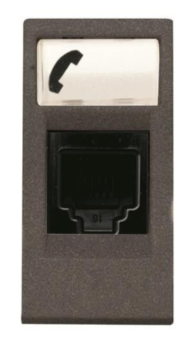 Розетка RJ12  ABB Zenit 3 кат антрацит 2CLA211760N1801