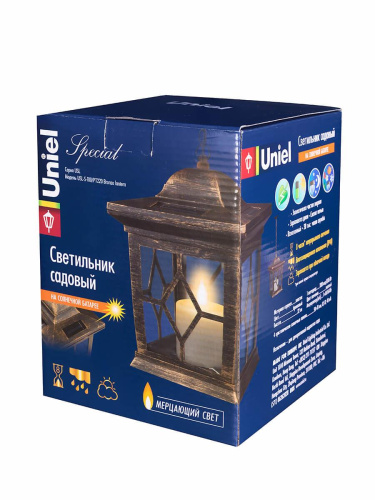 Подвесной светильник на солнечных батареях Uniel USL-S-180/PT220 Bronze lantern 10227 Подвесной светильник на солнечных батареях Uniel USL-S-180/PT220 Bronze lantern 10227