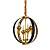 Подвесная люстра Lumina Deco Demetra LDP 1225-4 BK+GD
