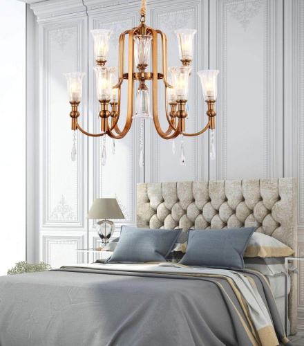 Подвесная люстра Lumina Deco Rionella LDP 8041-6+3 S.GD Подвесная люстра Lumina Deco Rionella LDP 8041-6+3 S.GD
