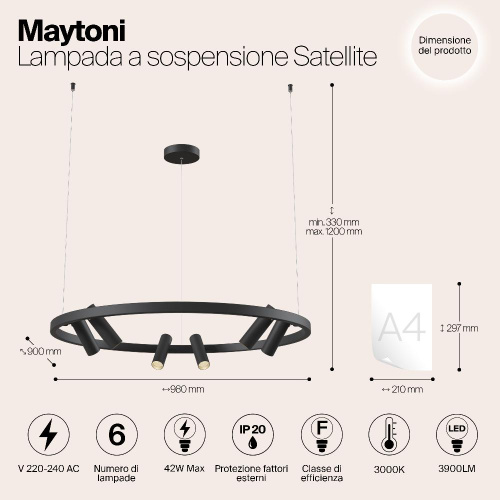 Подвесной светильник Maytoni MOD102PL-L42B Подвесной светильник Maytoni MOD102PL-L42B