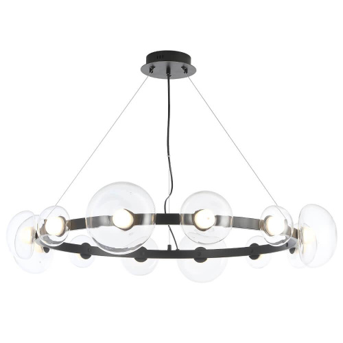 Подвесная светодная люстра Crystal Lux Bosque SP12 Black/Transparent Подвесная светодная люстра Crystal Lux Bosque SP12 Black/Transparent