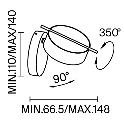 Настенный светильник (бра) Maytoni MOD180WL-L4W3K Настенный светильник (бра) Maytoni MOD180WL-L4W3K