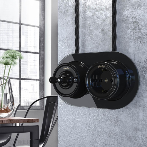 Рамка Werkel Favorit Runda на 2 поста черный WL21-Frame-01 4690389141973