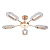 Потолочная светодиодная люстра Arte Lamp Ovale A2489PL-5GO