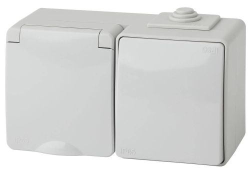 Блок розетка-выключатель ЭРА Эксперт IP65 16A 250V 11-7601-03 Б0035993 Блок розетка-выключатель ЭРА Эксперт IP65 16A 250V 11-7601-03 Б0035993