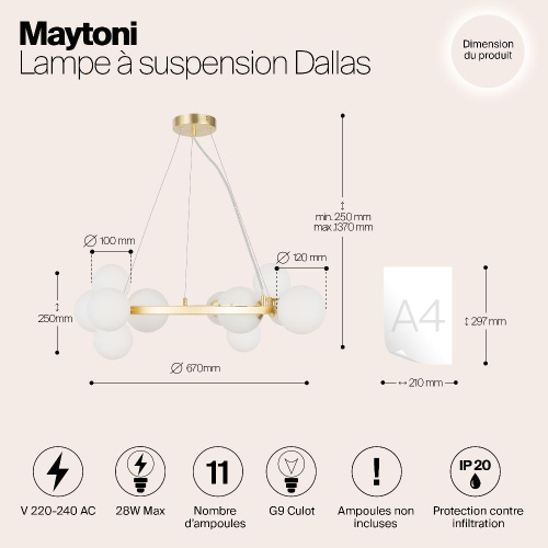 Подвесной светильник Maytoni MOD545PL-11BS Подвесной светильник Maytoni MOD545PL-11BS
