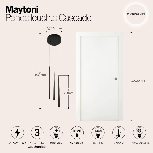 Подвесной светильник Maytoni MOD132PL-L28BK1 Подвесной светильник Maytoni MOD132PL-L28BK1