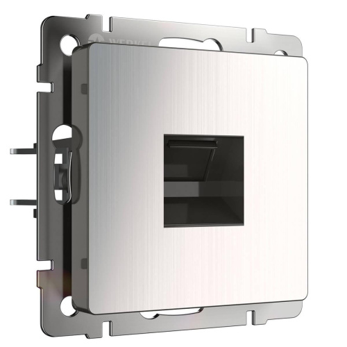 Розетка Werkel Ethernet RJ-45 WL02-RJ-45 глянцевый никель 4690389119620 Розетка Werkel Ethernet RJ-45 WL02-RJ-45 глянцевый никель 4690389119620