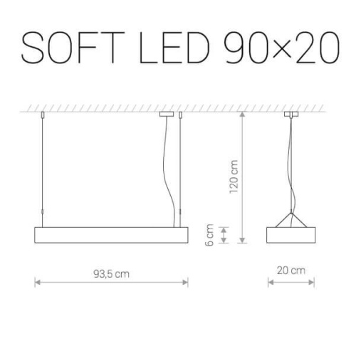Подвесной светодиодный светильник Nowodvorski Soft Led 9542 Подвесной светодиодный светильник Nowodvorski Soft Led 9542