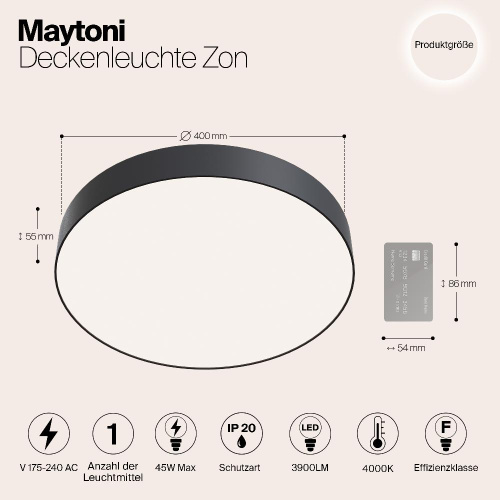 Потолочный светодиодный светильник Maytoni Zon C032CL-L48B4K Потолочный светодиодный светильник Maytoni Zon C032CL-L48B4K