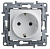 Розетка 2К+З Legrand Etika 16A 250V с/з винтовой зажим немецкий стандарт белая 672221