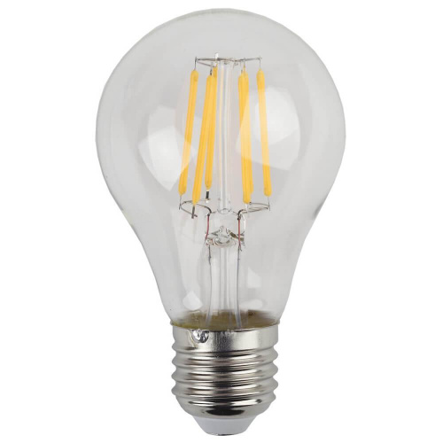 Лампа светодиодная филаментная ЭРА E27 7W 4000K прозрачная F-LED A60-7W-840-E27