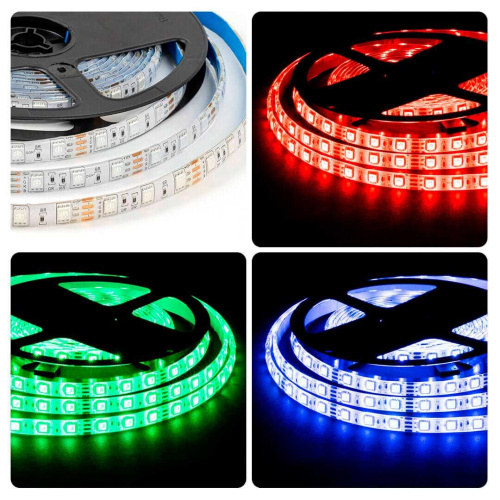 Светодиодная лента OGM 14,4W/m 60LED/m 5050SMD разноцветный (RGB) 5M LSE-276 Светодиодная лента OGM 14,4W/m 60LED/m 5050SMD разноцветный (RGB) 5M LSE-276